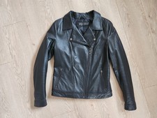 Genuine Soft Leather Women's Black Jacket Brand New Sewn To Order Uk 14 Large