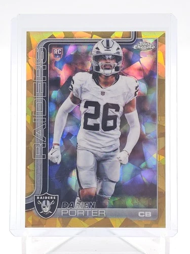 DARIEN PORTER 2025 TOPPS CHROME ROOKIE SAPPHIRE GOLD REFRACTOR /50 #367 Q6230