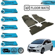 3d Molded Floor Mats Liner Interior Protector Fit For Honda Jazz 2009-2015 Black