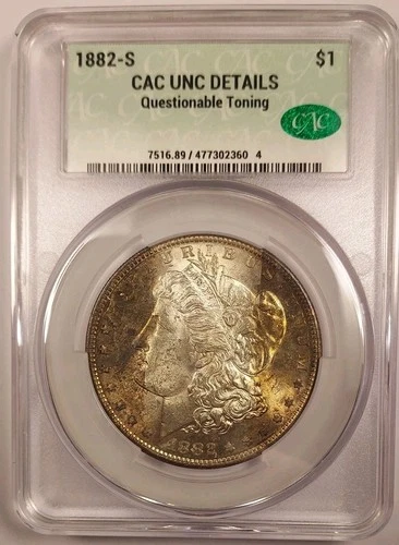 1882-S San Francisco Morgan Silver Dollar - CACG UNC Details