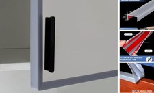 Slimline Cabinet Door Edge Protector, 3/4" Self Adhesive Peel and Stick Rubber