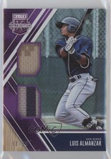 2017 Panini Elite Extra Edition Dual Materials Purple 3/25 Luis Almanzar 0b5