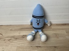 Vintage 1990s Crayola LIGHT BLUE Crayon Binney  Smith 9  Stuffed Plush
