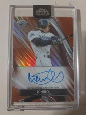 2024 Topps Chrome Black Orange Ichiro Mint  Auto 4/25 Mariners HOF GOAT SSP WOW