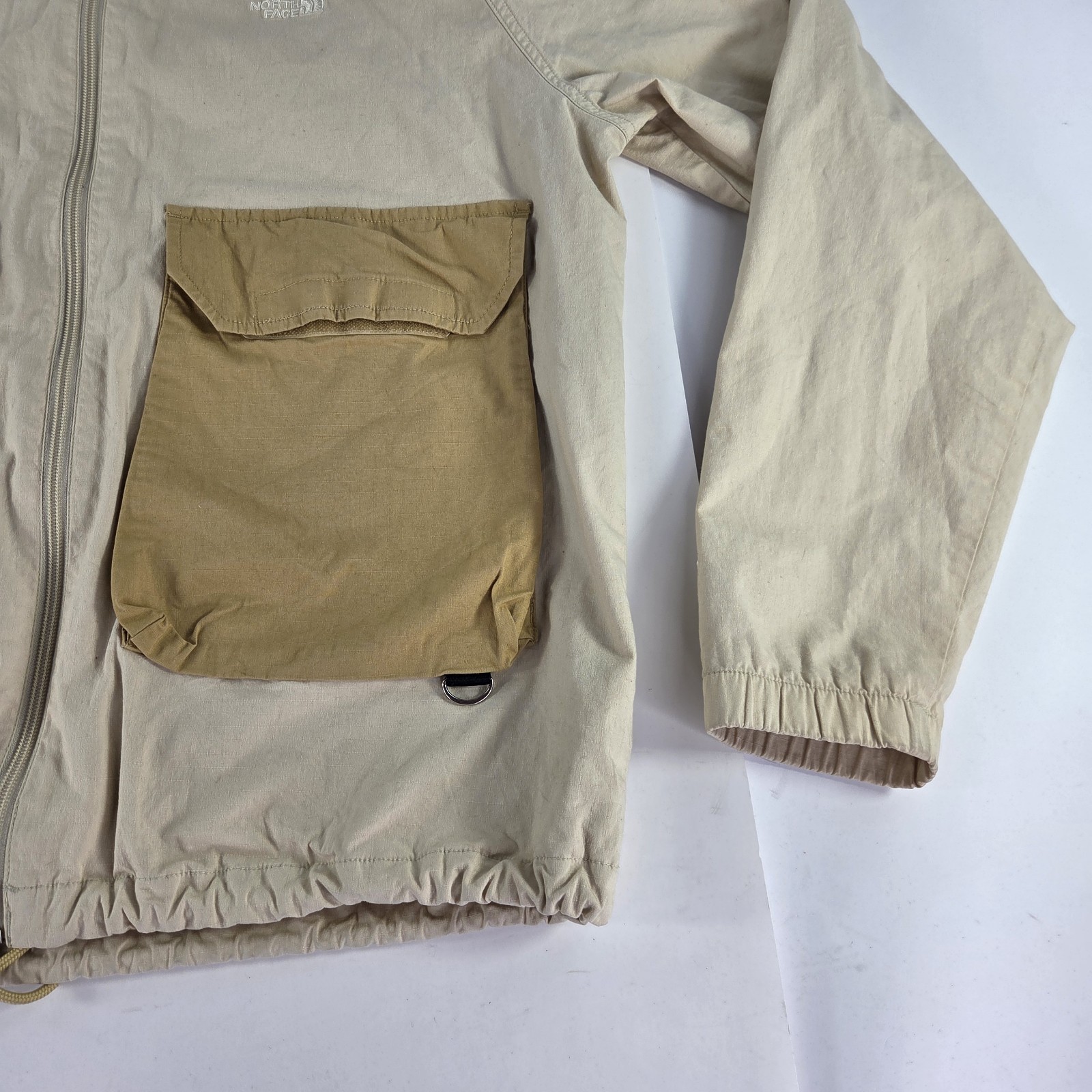 The North Face Ripstop Wind Hooded Jacket Size L Mens Beige Cotton Full-Zip thumbnail 6