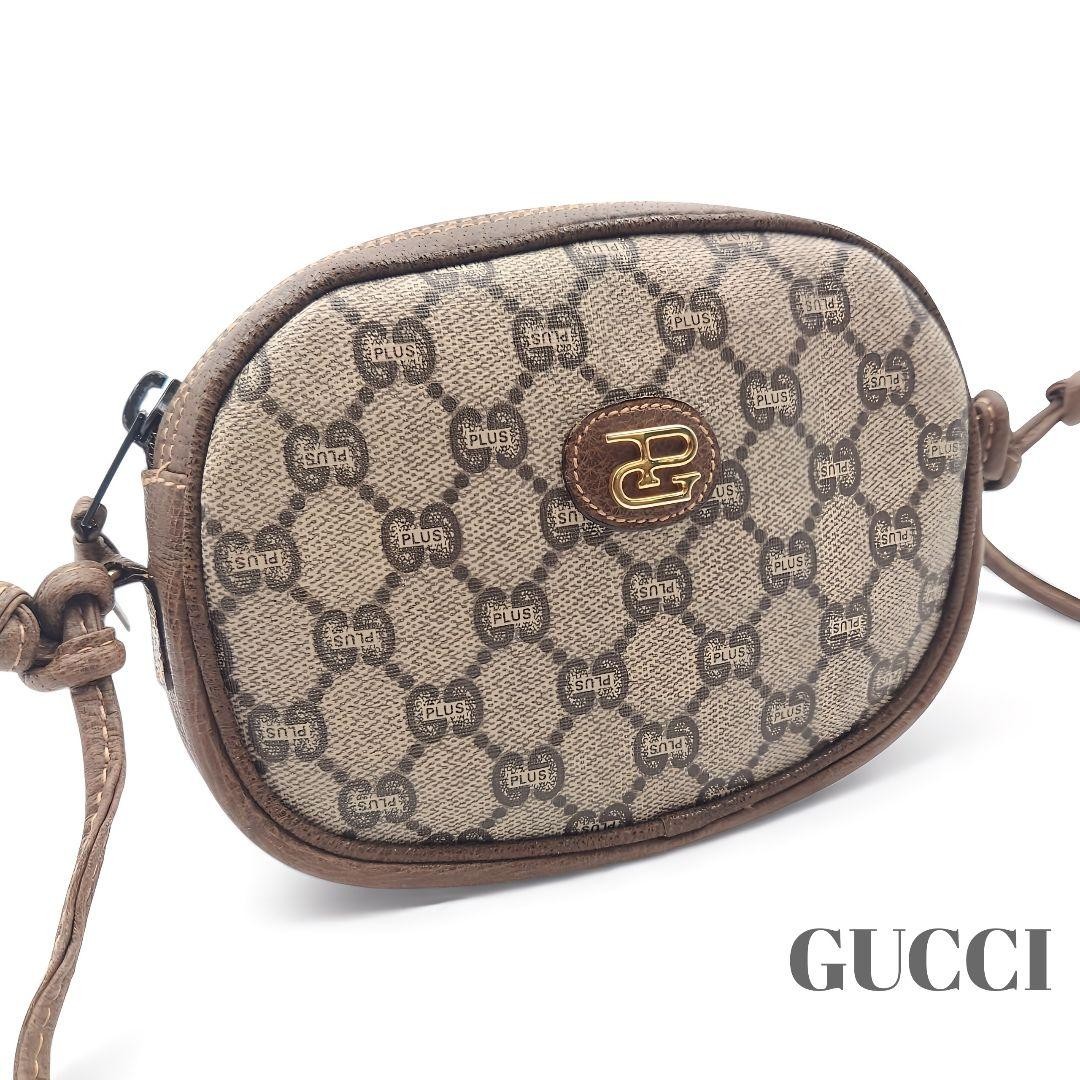 GUCCI Shoulder Bag with Classic GG Pattern in PVC Leather