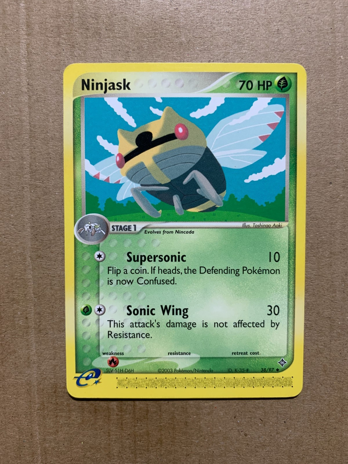Ninjask 38/97 EX Dragon - Uncommon Pokemon Card - NM/Mint