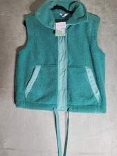 JoyLab Women's High Pile Vest XS Turquoise Green