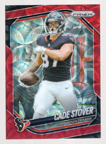 CADE STOVER 2025 PANINI PRIZM CHOICE RED PRIZM #02/20 **HOUSTON TEXANS** #101
