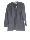 NEW WOMENS CHEROKEE GRAY PINSTRIPE BLAZER JACKET SIZE X NWT — photo 3