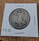 1917 d reverse circulated Walking Liberty half dollar