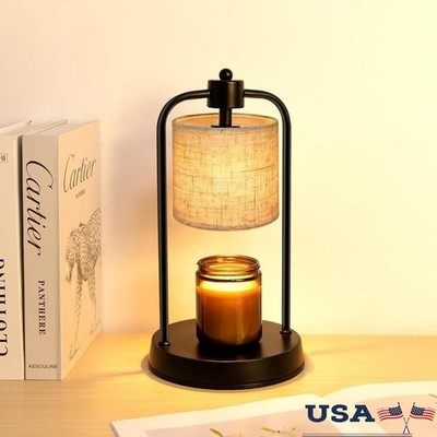 Dimmable Candle Warmer Lamp 50W Timer Safe Wax Melter Elegant Design Metal Base