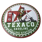 Vintage Texaco Gasoline Gas Pump Sign - Filling Station Attendant Porcelain Sign