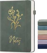 Lined Journal Notebook for Women Men, A5 Hardcover Leather Journals for Writing,