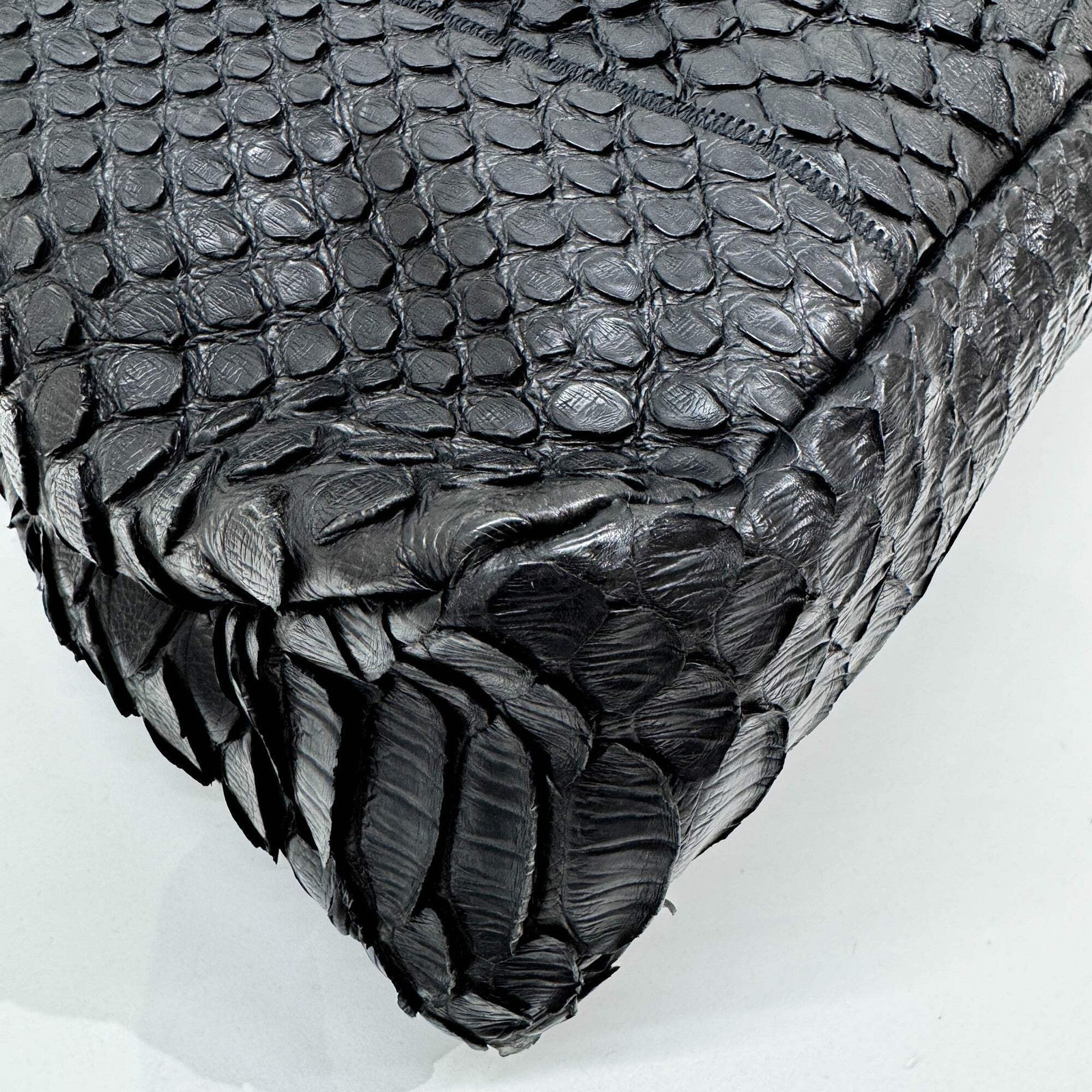 GUCCI Horsebit Black Python Embossed Leather Hobo… - image 10