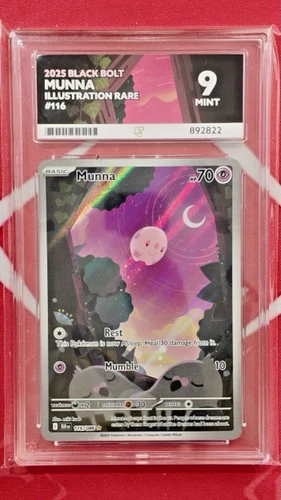 Ace 9 Pokémon TCG 2025 Black Bolt Munna Illustration Rare #116