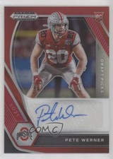 2021 Panini Prizm Draft Picks Red 25/199 Pete Werner #DPA-PEW Auto 1d0h