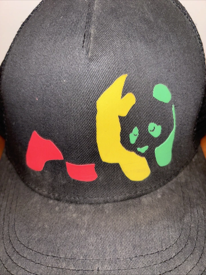 Sombrero de camionero vintage Enjoi Skateboards Rasta Panda OSFM negro Foto 2 de 4
