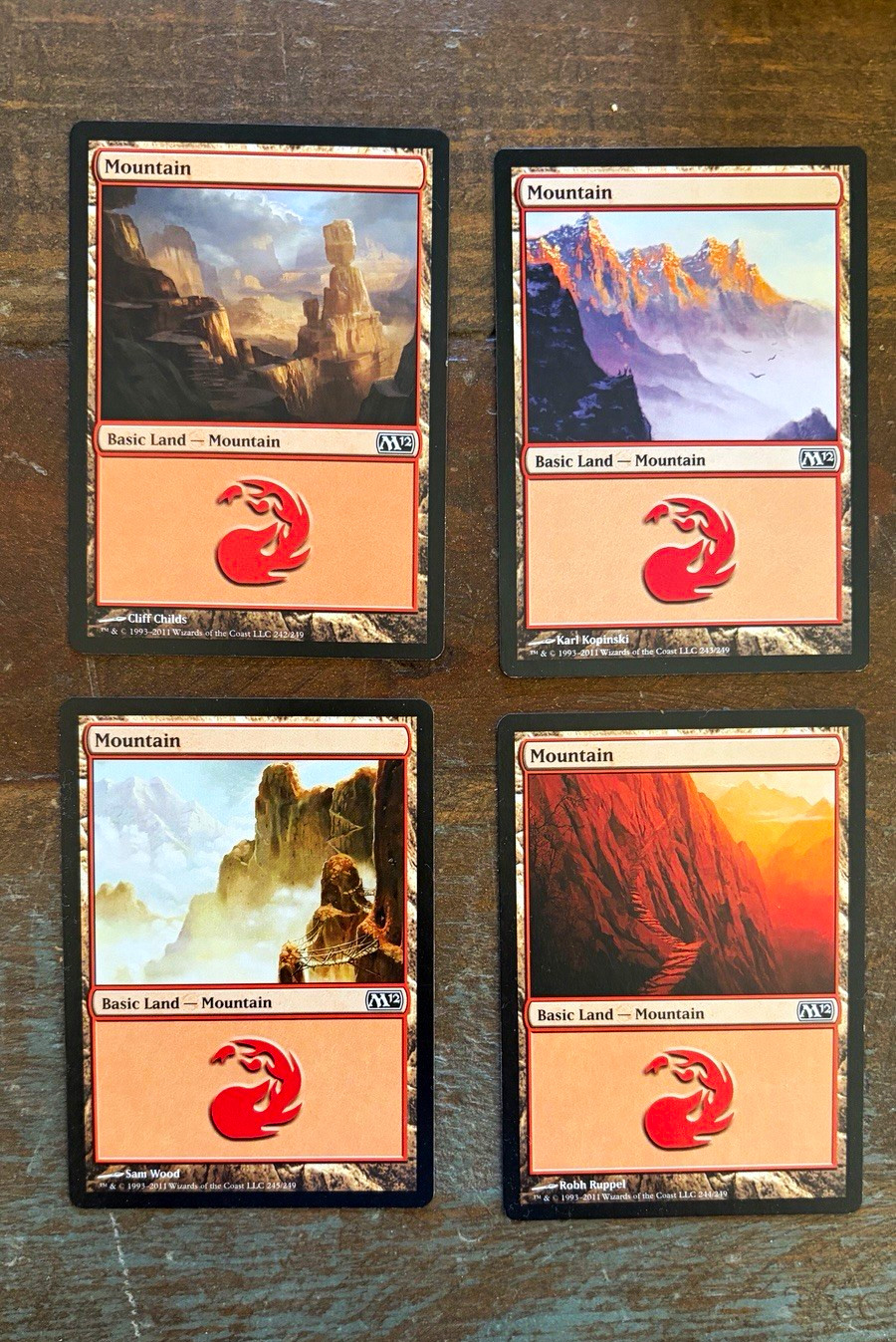 Magic: The Gathering Magic 2012 M12 Mountain Basic Land x4 Regular English