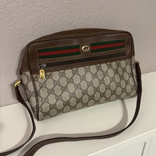 Gucci Vintage Ophidia Brown Monogram Leather Canvas crossbody supreme