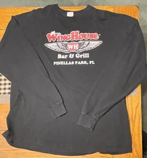 Ker's WingHouse Bar & Grill Long Sleeve Shirt 2XL XXL Black Pinellas Park, FL