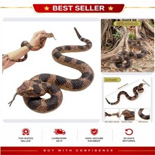 LRCXL Realistic Fake Snake Toy Soft Rubber Garden Halloween Prop 12in