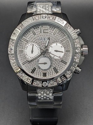 GUESS Watch GW0796G1 Herrenuhr Armbanduhr Uhr Wasserdicht 48 mm Silber
