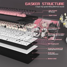 ATTACK SHARK X87 Wireless Tri-Mode Mechanical Gaming Keyboard Hot Swappable RGB 13