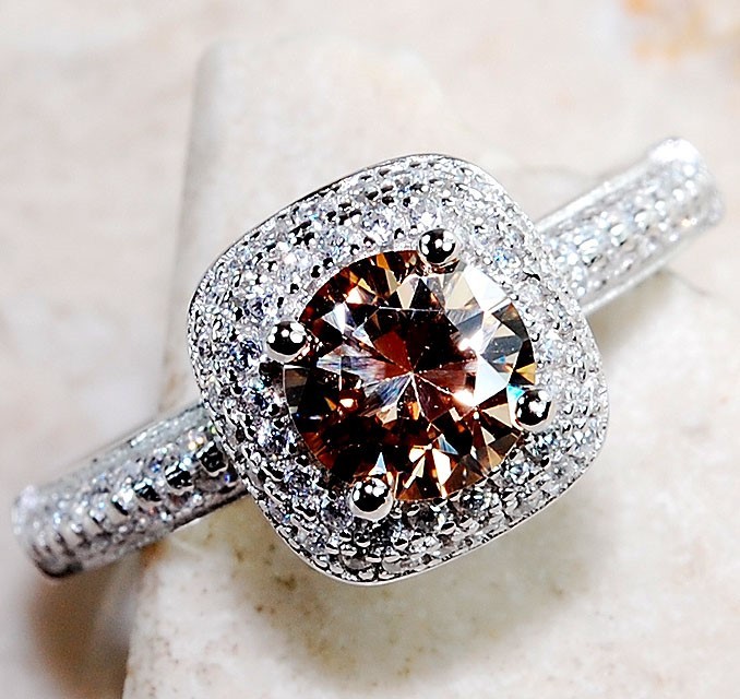 3CT  Padparadscha 925 Sterling Silver Ring Sz 7 L1-6