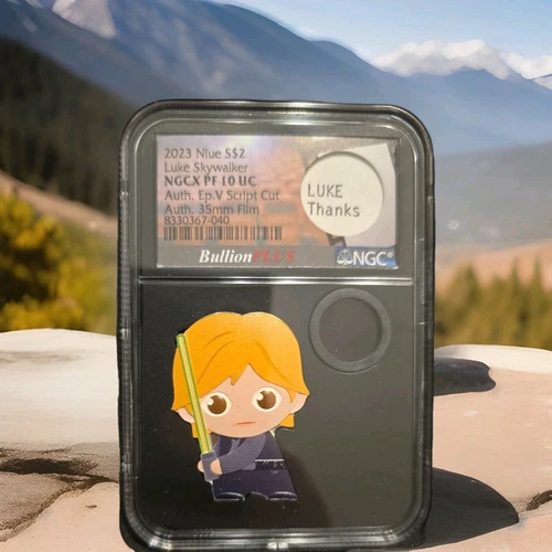 2023 $2 NIUE PROOF SILVER STAR WARS LUKE SKYWALKER CHIBI NGC PF10 BULLION PLUS