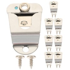 8 Sets Microphone Holder Clip Hook with Screws Mount for Vehicle Car Radio