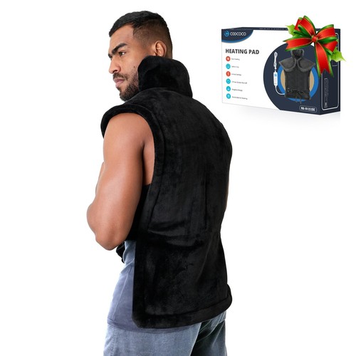 Heating Pad for Neck and Shoulders and Back, King Size Heated Pad for Back Pa...