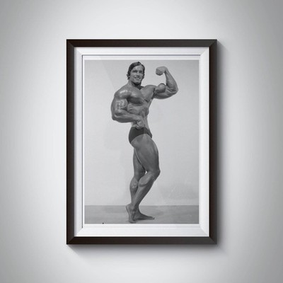 Arnold Schwarzenegger Bodybuilder A4 Promi Poster Fitnessstudio Wandbild Deko Druck