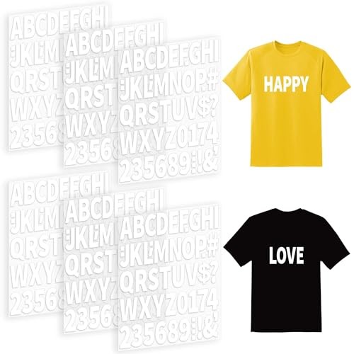 6 Sheets Iron on Letters,306 Pcs 2 Inch Iron on Letters and Numbers ...