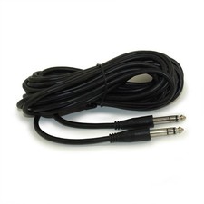 25ft 1/4inchinch Stereo TRS Phono Cable Male to Male 28AWG Nickel Plated