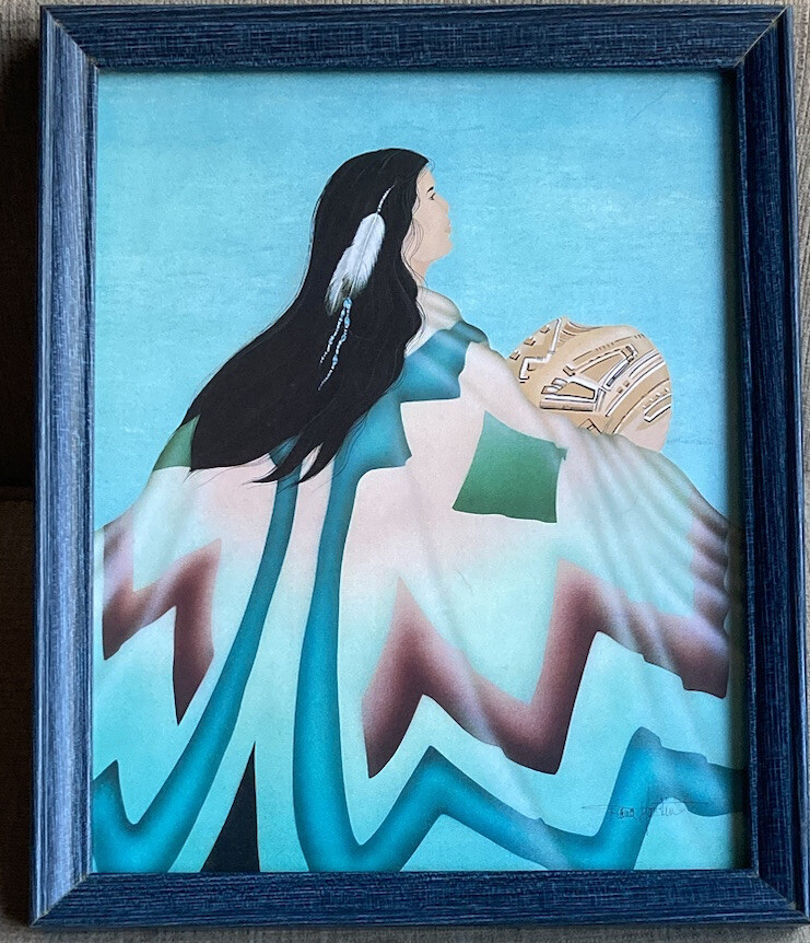 Diana Martin Native American Art Litho Woman Home Décor Framed