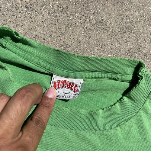 Vtg 80s Bostons Celtics Nutmeg Mills T Shirt Sz XL Green SS Made in USA NBA - Picture 3 of 14