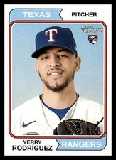 2023 Topps Heritage #320 Yerry Rodriguez Texas Rangers  RC