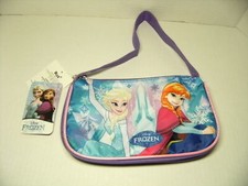 Disney Frozen Handbag Anna Elsa Zipper Hand Travel Make Up Purse Accessories Bag