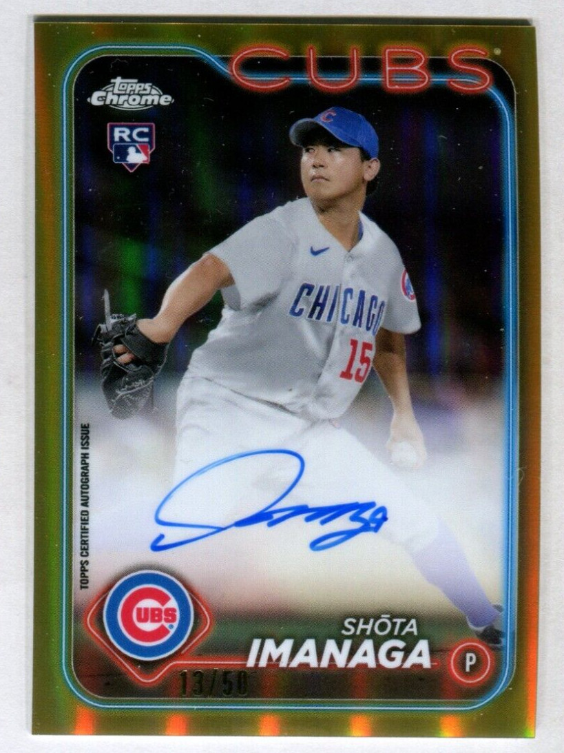 2024 Topps Chrome Autograph Gold Refractor #RASI Shota Imanaga 13/50 A47 268