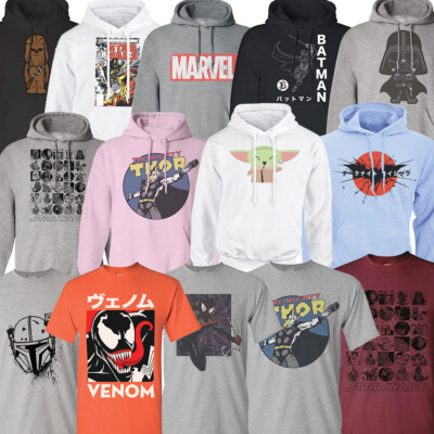 Marvel DC Star Wars Comic Film Movie Superhelden T-Shirt Hoody