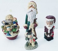Santa Claus Figurines and Snowman Collectibles Christmas Decoration Lot Of 4