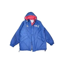 VINTAGE New England Patriots Jacket Men L Blue Apex One Pro Line Hoodie 90s