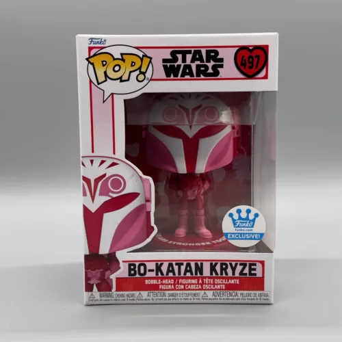 FUNKO POP! STAR WARS #497 BO-KATAN KRYZE VALENTINES FUNKO EXCLUSIVE W/ PROTECTOR