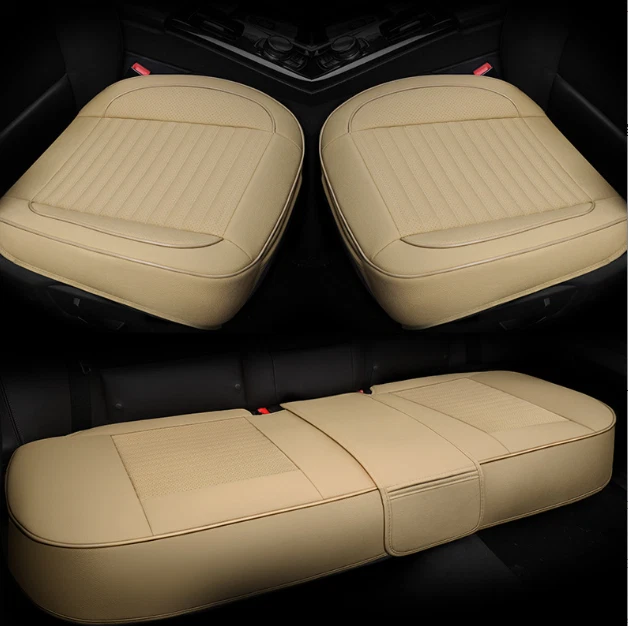 3PCS For Cadillac 99% Models Car Front Rear Seat Cover Cushion Protector Mats - Image 4 of 4