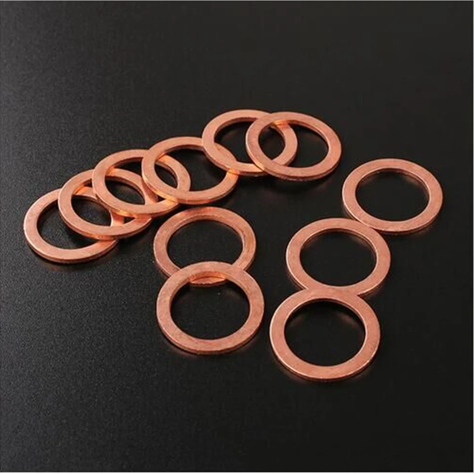 280Pcs 12 Sizes Solid Copper Crush Washers Assorted Seal Flat Ring Hardware Kit - Image 3 of 4