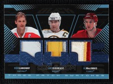 2008-09 Upper Deck UD Black Jersey Trios Blue Bourque Langway MacInnis 1/1