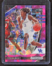 Tyrese Maxey Signed 2020 Prizm Draft Cracked Pink Ice Prizm #14 76ers