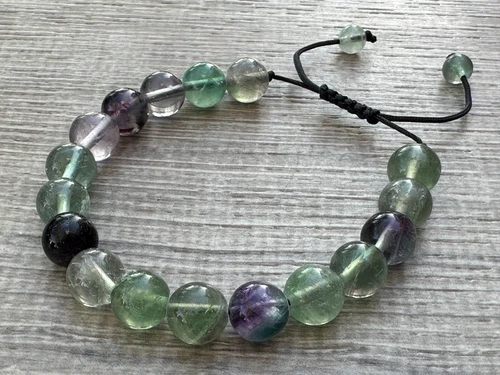 Grade A++ Edelstein Perlen verstellbar Armband 10 mm, echte Kristalle Armbänder - Bild 64 von 124