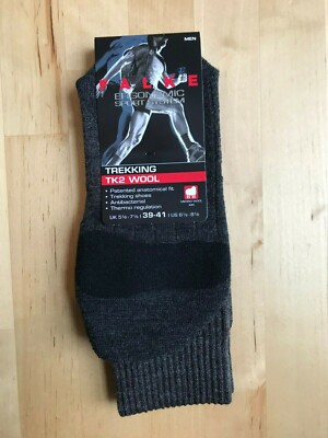 Falke TK2 Wool Trekking Socks Smog Grey 16394 Men 39-41 New Boxed